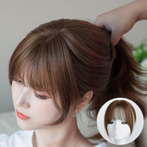 Fake bangs female natural real hair bangs wig female 3d French wig piece forehead overhead air bangs patch