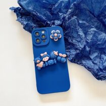 Suitable for Klein blue three-dimensional bear girl Huawei nova7 mobile phone case p40 nova9 protective cover mate40