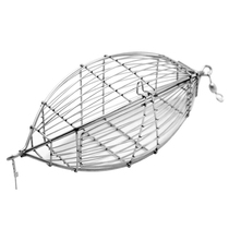 Stainless steel nestling cages neo-oiled cages olive-shaped yellow chicken cages round-shaped deep-bottomed bait cages