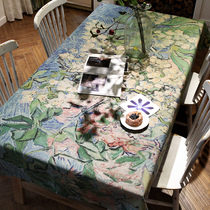 Master painting digital printing imitation cotton linen tablecloth American thick cloth table cloth tea table cloth cloth cloth cloth fabric