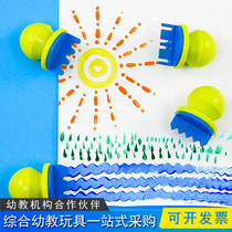 Kindergarten art material handmade baby graffiti creative diy four spherical brush thickness scraper