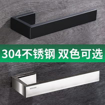 304 stainless steel black towel ring paint towel rack towel rack toilet bathroom pendant wall hanging without punching