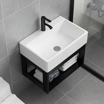 Nordic square wash basin bathroom cabinet Cabinet combination Wall Wall basin washbasin balcony bathroom simple and simple