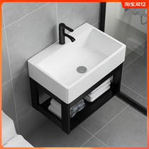 Nordic square wash basin bathroom cabinet Cabinet combination Wall Wall basin washbasin balcony bathroom simple and simple