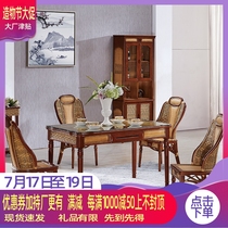 Rattan chair Dining table and chair combination Five-piece rattan leisure chair Balcony table and chair backrest chair dining table and chair combination of 46 people