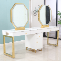 Barber shop dedicated hairdressing mirror table hair salon dedicated hair cutting table hairdressing shop double-sided four-sided mirror table ironing and dyeing mirror table