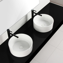 Art basin round home balcony ceramic wash basin single basin washbasin wash pan small 350 400
