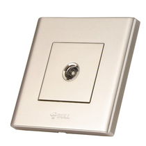 Socket antenna tv86 TV switch closed circuit concealed bull champagne Wall cable panel Gold Dark home