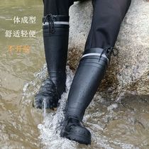 Rain shoes men's high tube light rain boots waterproof non-slip fashion fishing water boots work winter water shoes plus velvet cotton rubber shoes