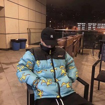 MORI homemade spot GOLF WANG blue flame down cotton jacket men and women winter cotton coat ins couple coat
