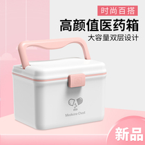 Family packed baby children small emergency medical box full set of drug storage box medicine box large baby medicine box home