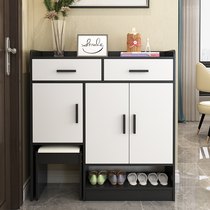 Shoe cabinet home door large capacity locker with shoes stool simple modern hall cabinet porch storage cabinet can sit