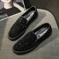 New set of foot riveting shoes male tide autumn breathable one foot pedal sloth man Lefoe shoes mens European station cl liuding shoes