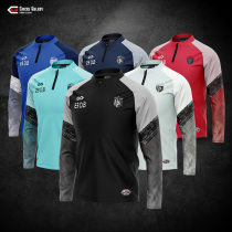 Saike semi-zipper training suit mens autumn stand-up collar sports sweatshirt Vientiane splash ink custom long sleeve football uniform team uniform
