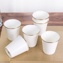 Cups 10 bone china small cups mini cups drinking water white cups ceramic household beverage cups wine glasses