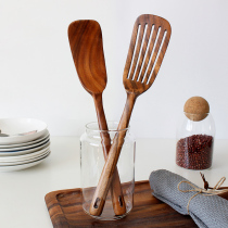 Japanese wooden shovel spatula non-stick pot special high temperature resistant teak extended cooking shovel wooden spatula kitchenware household
