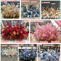 New wedding road guide flower row wedding row flower simulation flower welcome area flower art long flower decoration props T