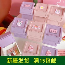 9th Korean cute girl heart student desktop Japanese Mini Storage Box storage sorting storage bucket