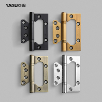 Yagi stainless steel hinge wooden door thickened child female hinge free slotting door hinge 4 inch single Piece 1 piece