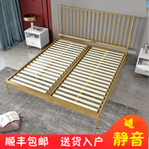 Nordic light luxury iron bed thickened reinforcement simple modern ins Net Red 1 5 Princess single 1 8 m double bed