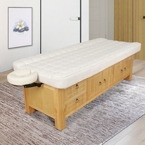 Solid Wood beauty bed high-end beauty salon special massage bed massage bed folding home physiotherapy bed spa bed latex