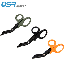 Diving round head tie-leg knife scissors underwater cut rope fishing hunting cut line lifesaving stainless steel knife sleeve
