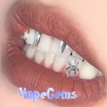 hopegems dental drill tooth accessories Tooth Drill y2k Medical Steel Spider small crowdsourced ornament Diy material Package European and American Hot Girls