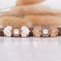 Hanfu Metal Female buckle waist change waist lotus flower pair Button bright uniform cloud shoulder cloak cloak button