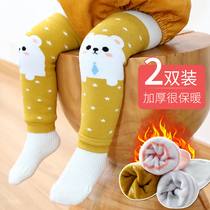 Baby leg socks set autumn and winter cotton padded indoor knee pads over knee long tube baby newborn leg socks