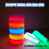 Glowing Bracelet Wrist Band Fluorescent Sports Men and Women LED Flash Glowing Bracelet Night Run Party Event Concert