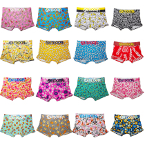 Any 6 pieces of Japanese cartoon taste youth printing pure cotton flat pants personality cute underwear