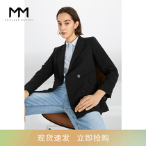 MM LEMON 2022 EARLY SPRING NEW ICE SILK WEST SUIT PROFESSIONAL DRESS BLACK SUIT WOMENS COAT 5998110202