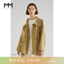 MM Lemon Spring Autumn Season New Products Natural Commute Short pure cotton windcoat jacket female 5C2160332