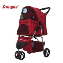 Pet Stroller Three-wheeled Foldable Cat Dog Out-Shading Trolley Removable-washable split portable on-board bag