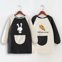 Childrens long-sleeved apron custom logo printing kindergarten childrens painting clothes anti-dressing baby eating clothes