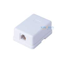 Phone junction box RJ11 6P4C American phone splitter single hole 1 to 1 White junction box docking box