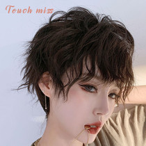 TOUCH MISS wig female trendy fashion personality handsome natural short hair tinfoil hot new full headgear