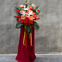 Opening Doorway Decoration Flowers Joo Relocation Celebration Shop Holiday Activities Fake Flower Basket Emulation Plastic Tripod Pendulum Bouquet