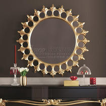 European style golden sunglasses Fireplace entrance hanging mirror Bathroom mirror Model room jewelry Multi-purpose mirror customization