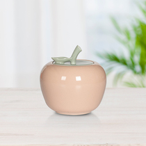 Apple ceramic home ornaments Family crafts living room decoration decorations Candy jar large storage jar