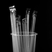 100 large straws Pearl milk tea straws Coarse disposable soy milk juice drinks transparent independent packaging