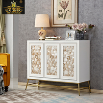 Beloge entrance cabinet American light luxury stainless steel foot shell dining side cabinet Nordic entry shoe cabinet partition cabinet New product