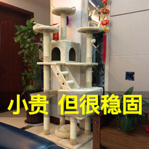 Cat climbing frame Cat shelf Cat nest one-piece villa Large cat Tong Tianzhu Solid wood platform climbing frame Cat cat tree