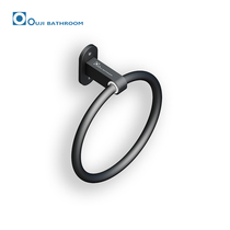 Ogi Space Aluminum Towel Ring Bathroom Round Towel Rack Toilet Ring Hardware Pendant Wall-mounted Towel Hanging Ring