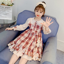 Girl Dress Dress Spring Dress 2022 New Ocean Gas Net Red Child Dress Trendy Loretta Princess Dress Child Skirt Tide