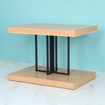 Commercial Supermarket Milk Back Wordwork Pile Head Display Rack Shelf Thickened Grain Oil Gift Box Ground Pile Steel Wood
