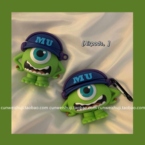 Stereo big eyes doll for airpods pro protective cover silicone 2 3 generation Apple wireless Bluetooth headset