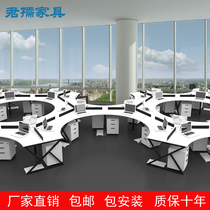 Staff Desk 3 6 People position corner Alien Office clamping staff Table station minimalist modern office furniture