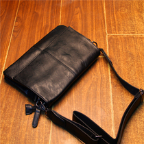 Fashion original trendy brand leather oblique cross shoulder bag 2021 new British style street casual all-match mens backpack