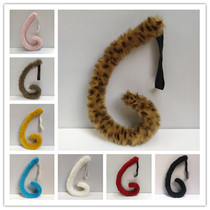Simulation cat tail curved upturned plush ears monkey tail cospla beast ear beast tail Wolf Fox barking props